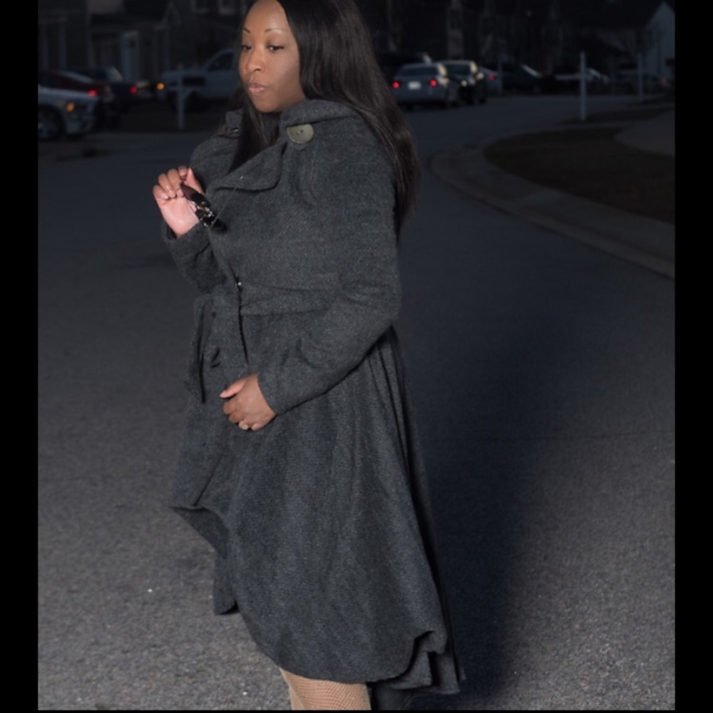Hi Low draped coat